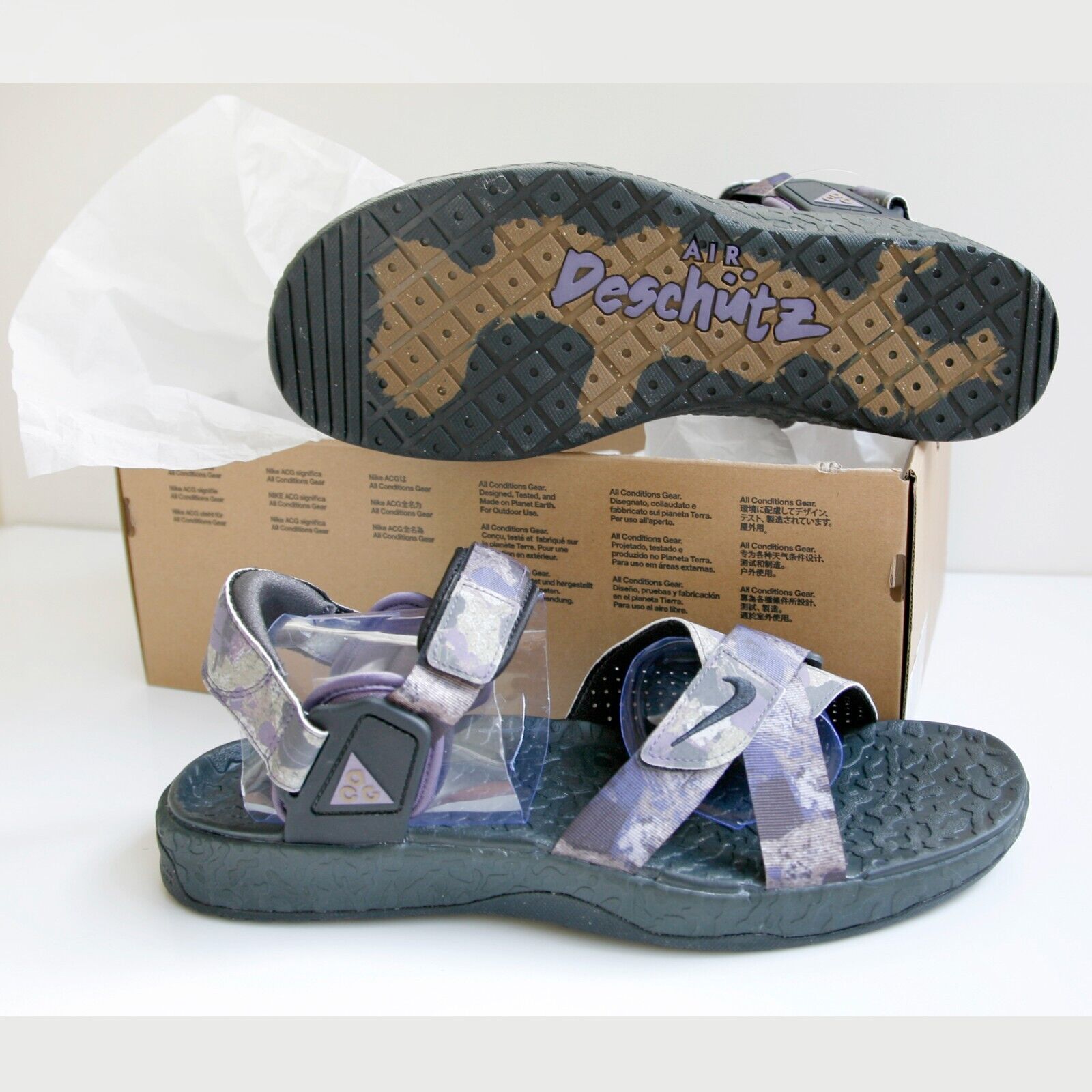 Nike Men's ACG Air Deschutz SE Sandals Dark Driftwood Canyon Nike Men's ACG Air Deschutz SE Sandals Dark Driftwood Canyon