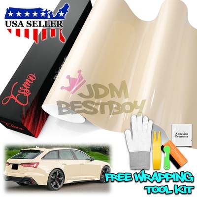ESSMO PET Super Gloss Khaki Milan Car Vehicle Vinyl Wrap Decal Glossy Sticker