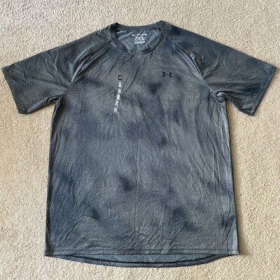 Men s Under Armour Tech Tee Size XXLT Loose Gray & Black