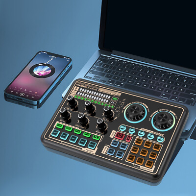 Live Sound Board For PC Phone Microphone Audio Mixer For Karaoke Recording