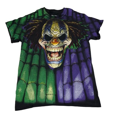 Liquid Blue Men's Evil Clown Jester T-Shirt Size S Horror AOP All Over Print