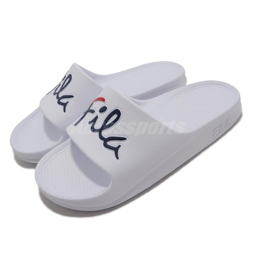 

Fila S326W белые темно-красные мужские водные шлепанцы унисекс на резиновых сандалиях, Белый, Sleek Slide 2