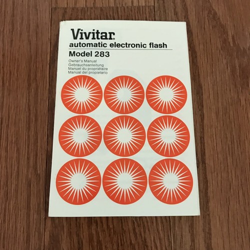 Vivitar Model 283 Sync Strobe Cord & Automatic Electronic Flash Manual (C0