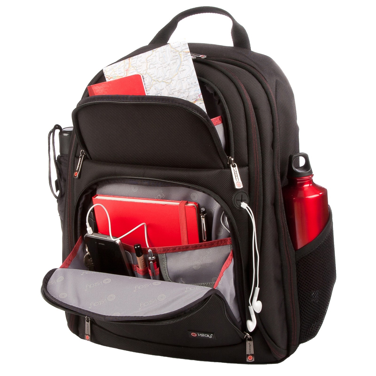 15.6" Laptop and iPad Backpack Bag Dual NonSlip Straps Black is0204 eBay