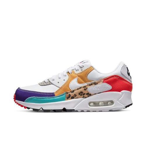 

[DH5075-100] Женские кроссовки Nike AIR MAX 90 SE ANIMAL WHITE, White/light curry/habanero red/white