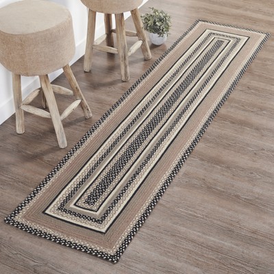 Accent Rug/Runner Sawyer Mill Charcoal Creme Jute Farmhouse 24x96 Rec VHC Brands