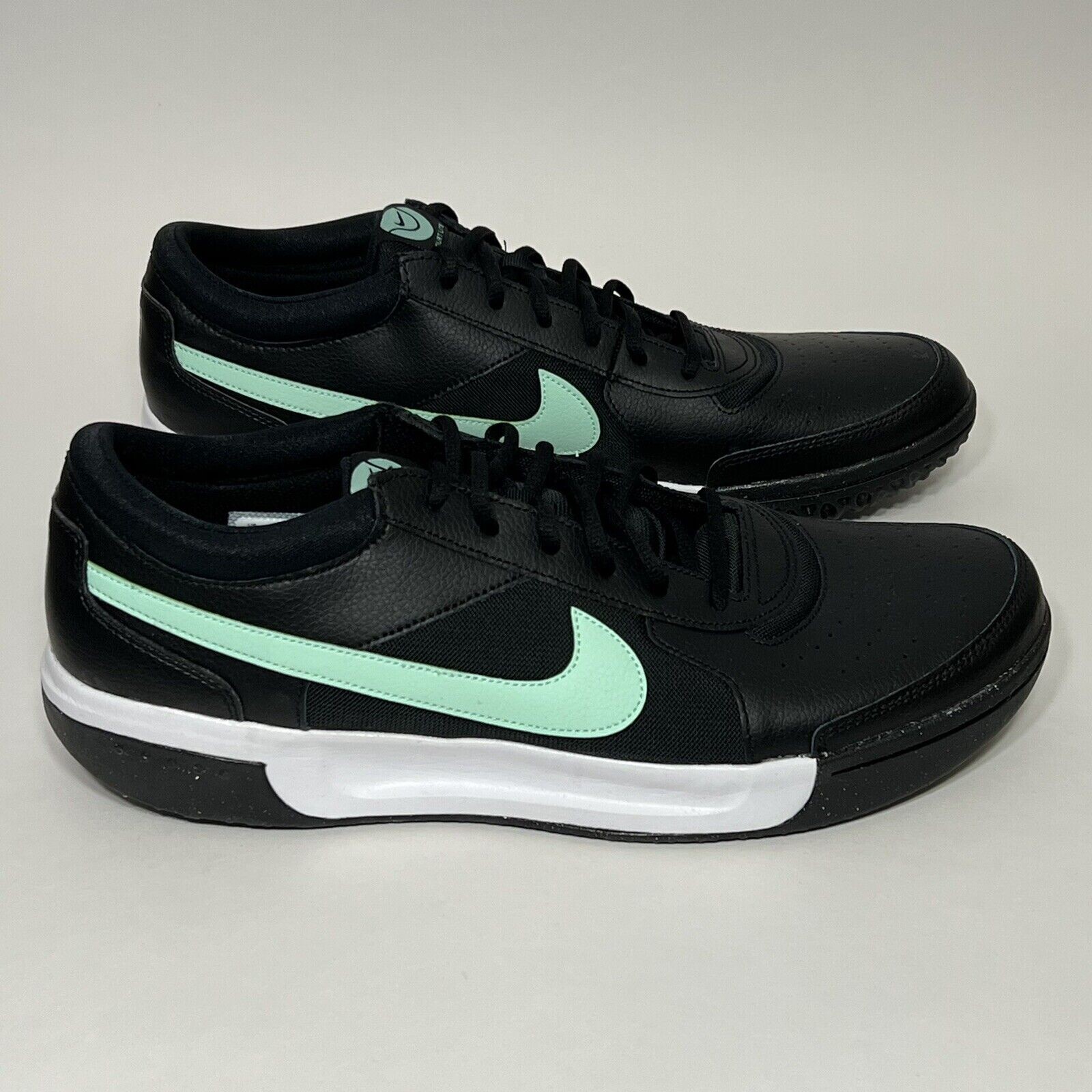 Nike Court Zoom Lite 3 Men Black Mint Green Tennis Shoes