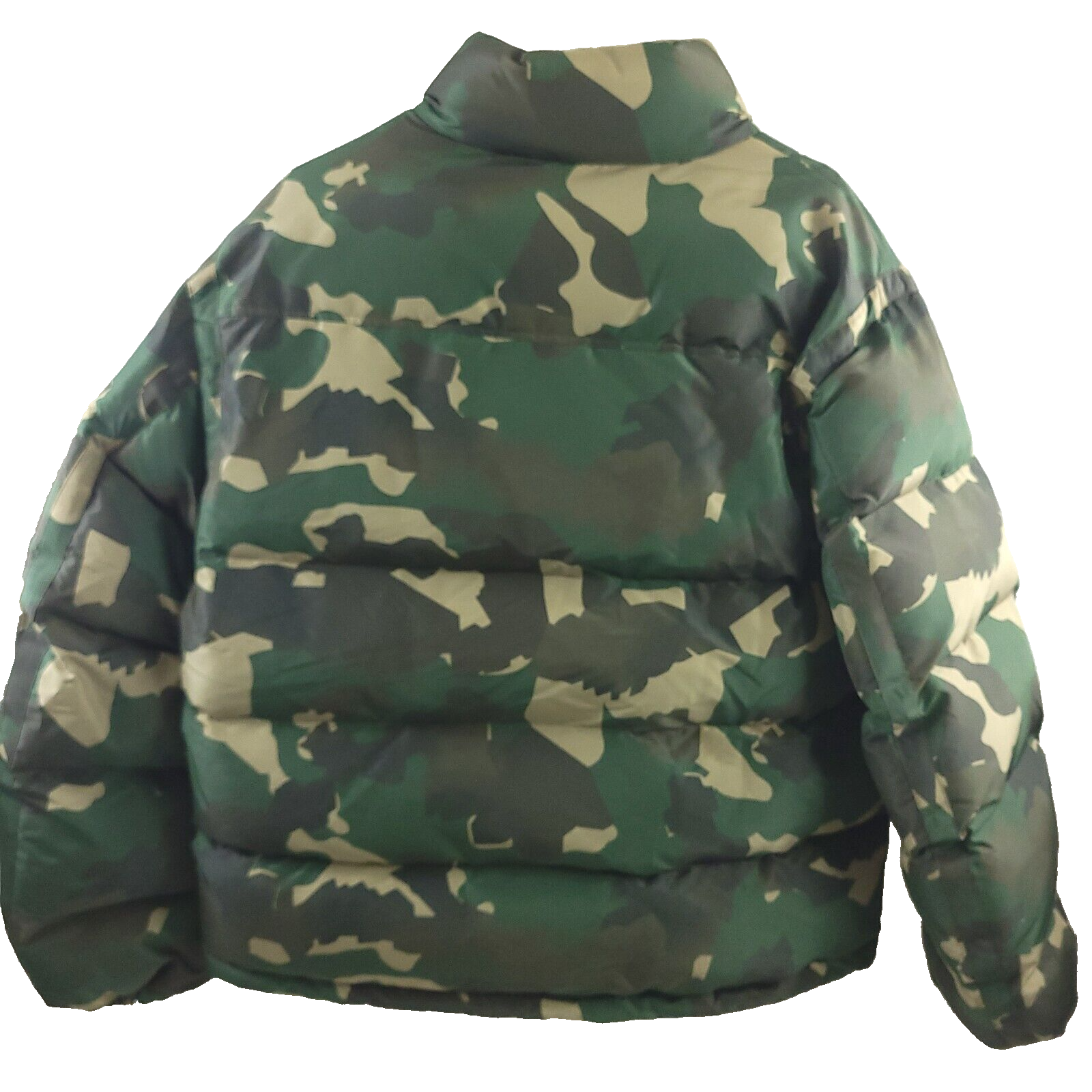 Pre-owned Heron Preston $1070  Camo Puffer Jacket In Green Mens Size Large