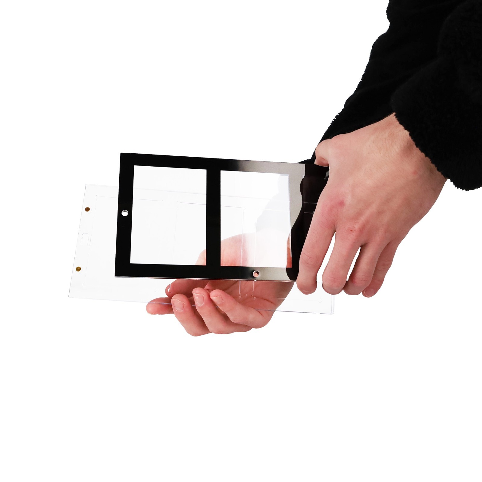 BCW 3 Card Sport Trading Card TCG Magnetic Black Frame Holder Wall Display Case