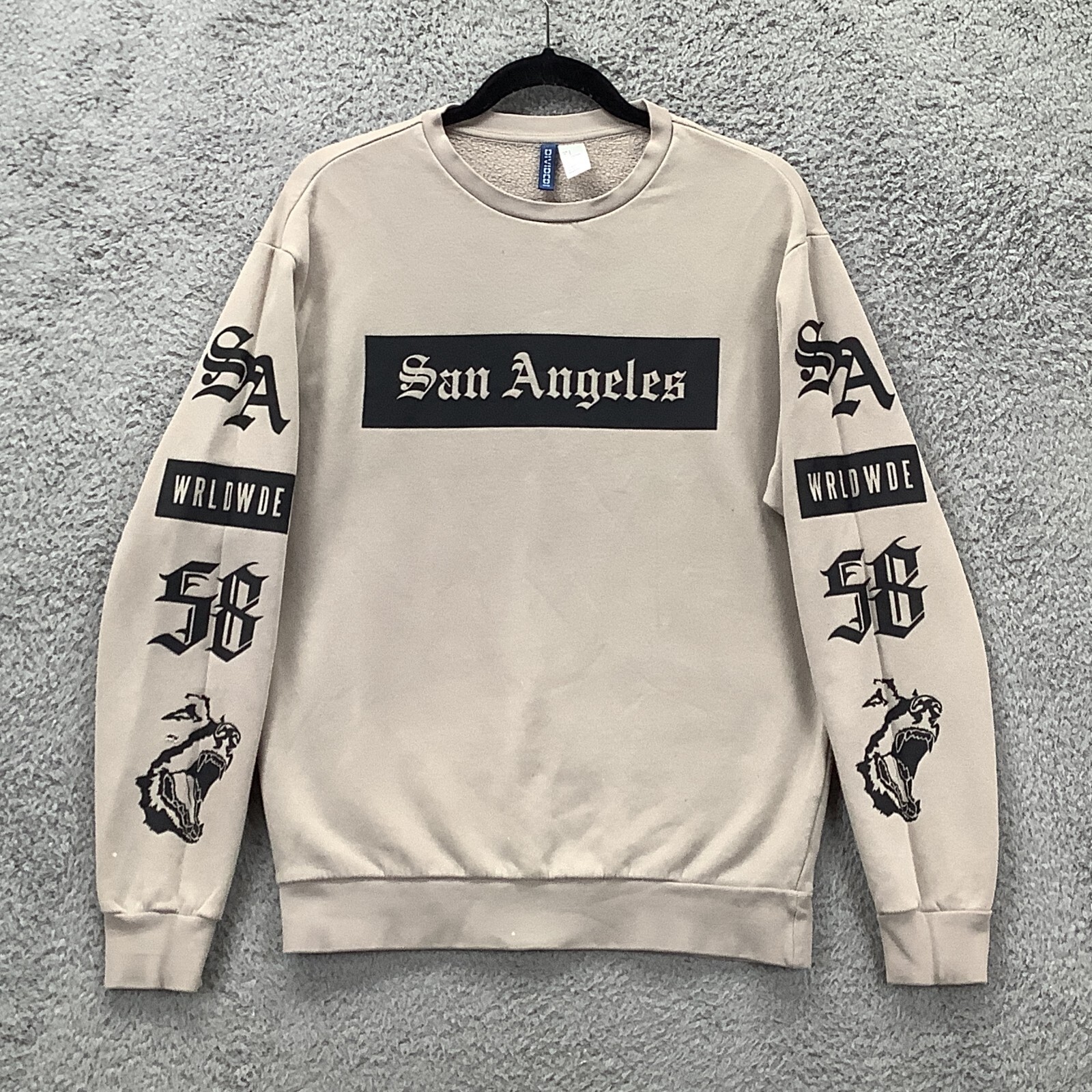 San Angeles Sweater Sweatshirt S Brown Double plus Sleeve San Angeles Sweater Sweatshirt S Brown Double plus Sleeve