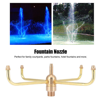 RBSD Water Fountain Sprinkler 2 Male Thread Rotating Brass Pool Fountain No New