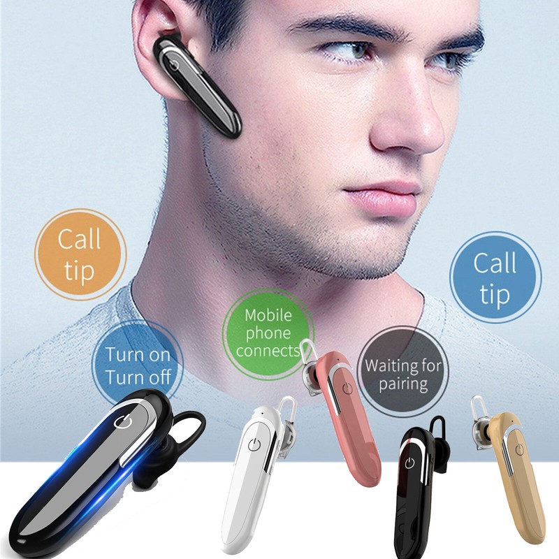 Business Bluetooth Headset Single Earphone Wireless Headphones Mic Car Driver UU