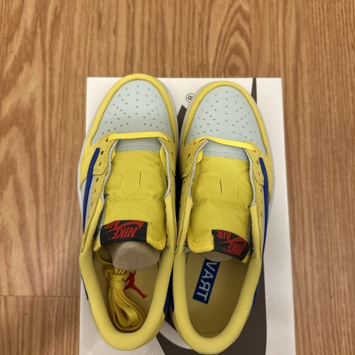 Pre-owned Jordan Size 6.5 - Travis Scott X Air  1 Retro Og Sp Low Canary W In Yellow