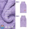 BEAUTYZOO Small Dog Sweater -Turtleneck Pullover Classic Cable Knit Fuzzy Winter Coat Dog Cold Weather Clothes for Small Medium Dogs Puppy Girl Boys,Purple SM