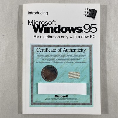 Introducing Microsoft Windows 95 Manual No CD Pre-Owned Good Condition