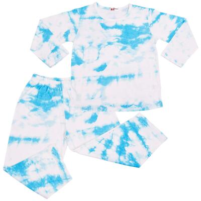 Pijamas De Cosplay Tie Dye Para Niñas Azules Ropa De Casa Regalos Para Niños