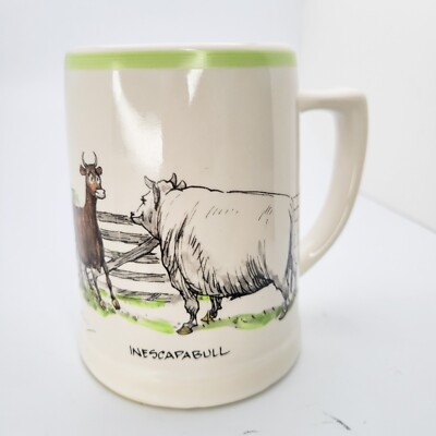 InescapeBULL Coffee Mug/Stein Part of the Bull Pen Series by Pixie Products Farm