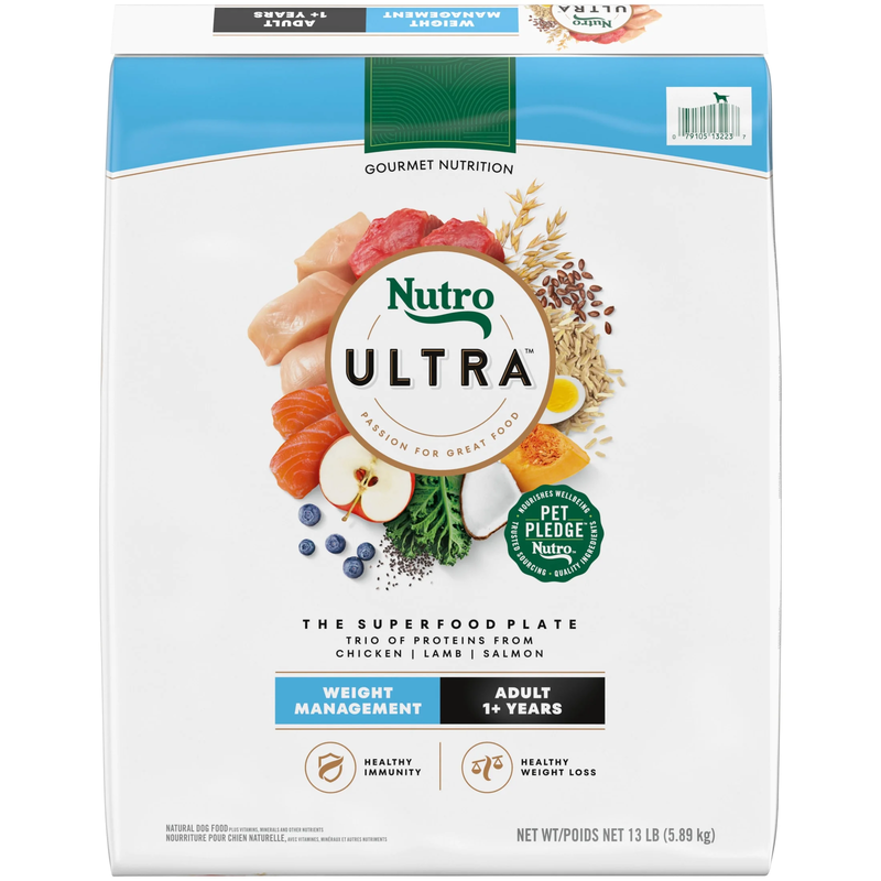 Ultra Adult Weight Management Dry Dog Food, Chicken, Lamb and Salmon Protein Tri