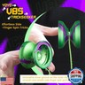 V8s Yoyo for Kids 8-12, Professional Yoyo Metal Responsive Yo-yo for Beginners, Dual Mode Yo yo with Unresponsive Bearing for Adults Advanced Durable with 12 Strings + Yo Yo Case (Green Purple)