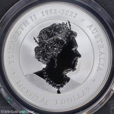 2024-P125 $1 Australia 1 oz Silver Lunar Year of the Dragon PCGS MS 70