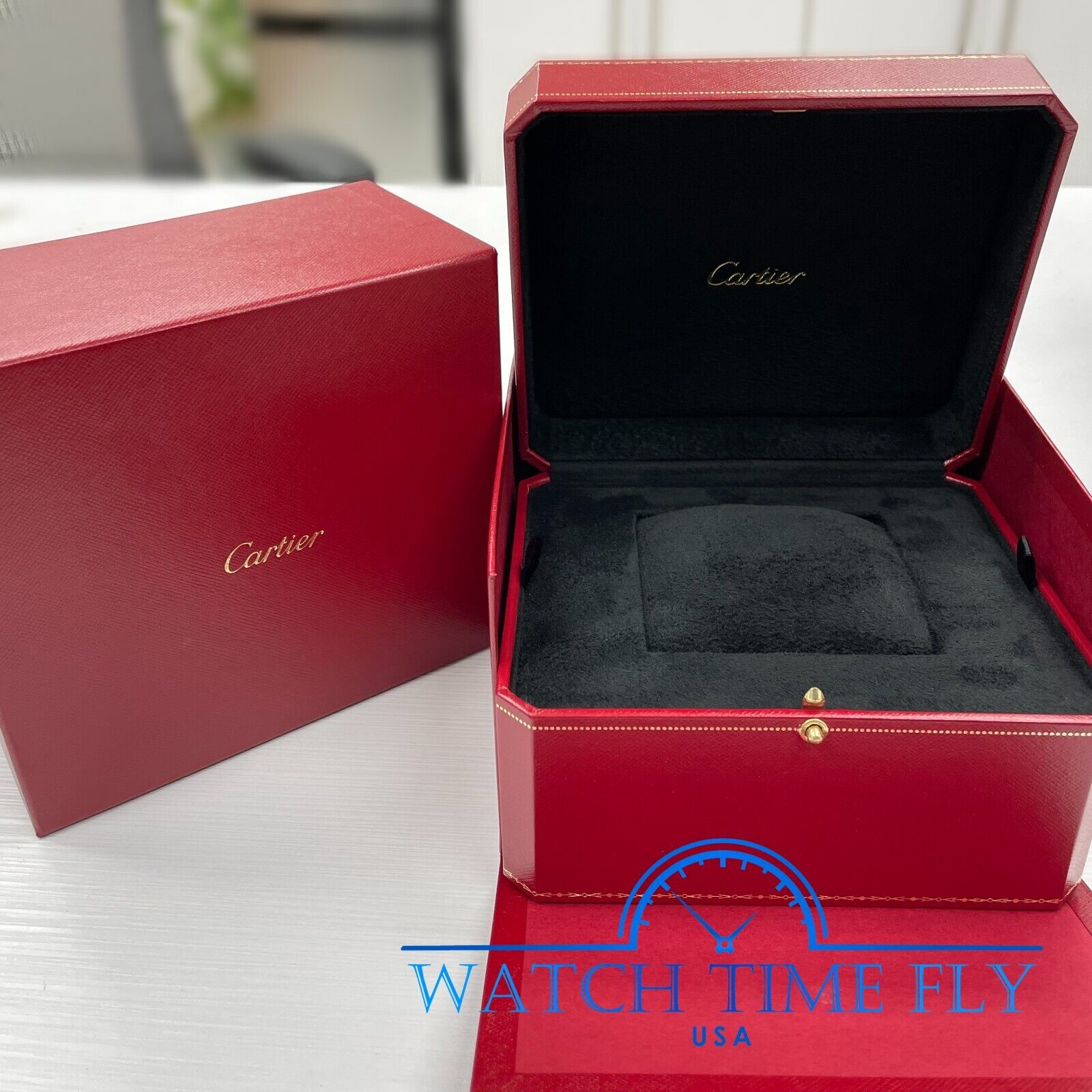 New 100% Authentic Original Red Cartier Watch Box with outer New 100% Authentic Original Red Cartier Watch Box with outer