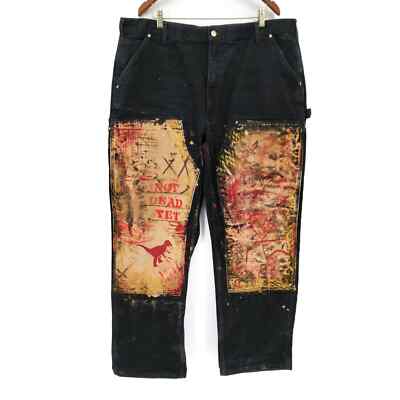 じ*も様 USA製 carhartt double knee painter p Carhartt Double-Knee Custom Painted Not Dead Yet Graffiti