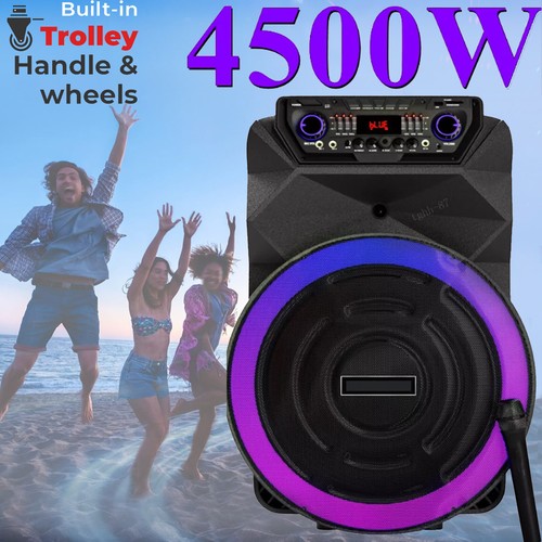 18'' Party Bluetooth Speaker Rechargeable 4500W Deep Bass w