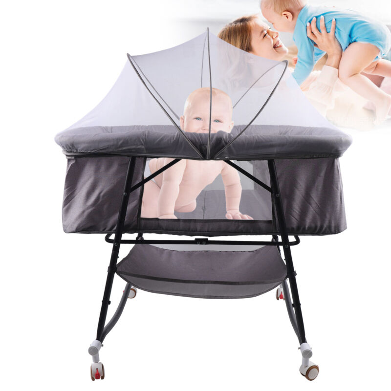 Portable Baby Bassinet Sleep Cradle Baby Nursery Infant Bed Bedside Crib New
