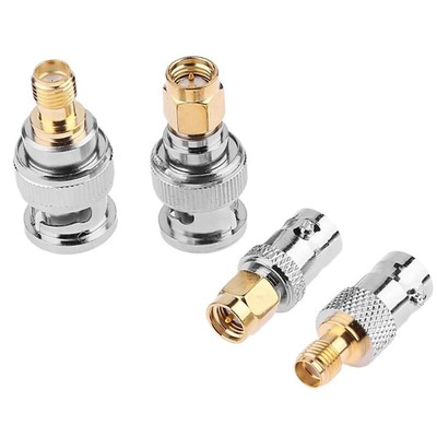 4PCS 50 ohms BNC to SMA Type Male Female RF Coaxial Straight Connector Adapter