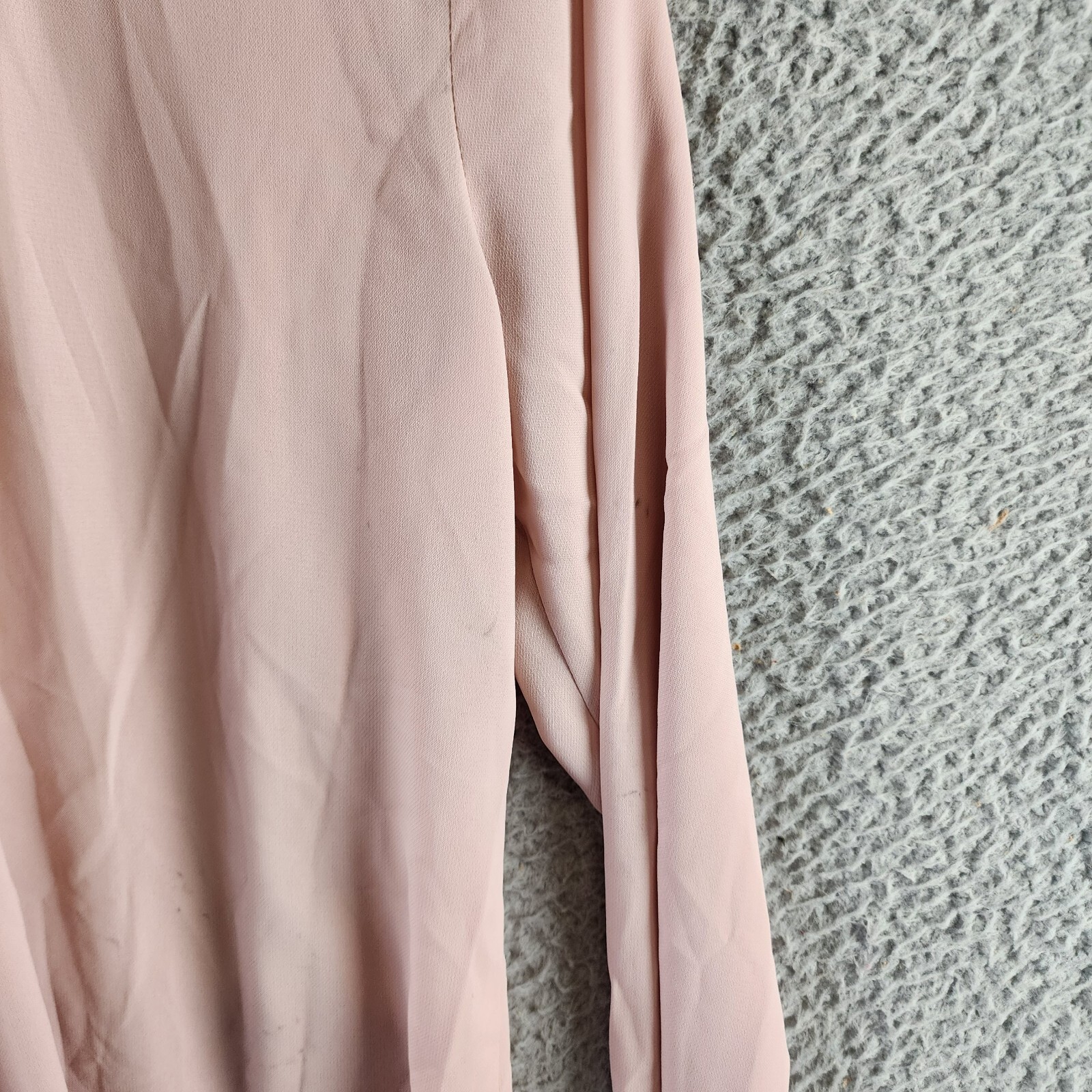 Milano Collared Henley Blouse Women's Medium Mauve Solid Long Sleeve Pullover - Picture 17 of 17