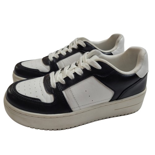 Women's Lola Lace-Up Sneakers - Wild Fable - Black and White Size 6