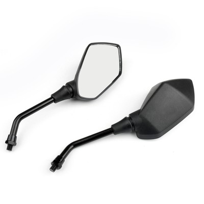 HANEU 10 mm Retrovisores Laterales Espejos Moto Trasera Universal Para negro