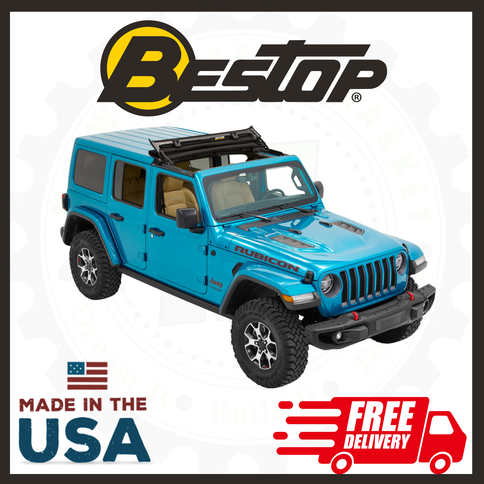 Bestop Sunrider Jeep JL Wrangler用 Bestop Sunrider blk Twill Softop for Hardtop Fit 20-24 Jeep