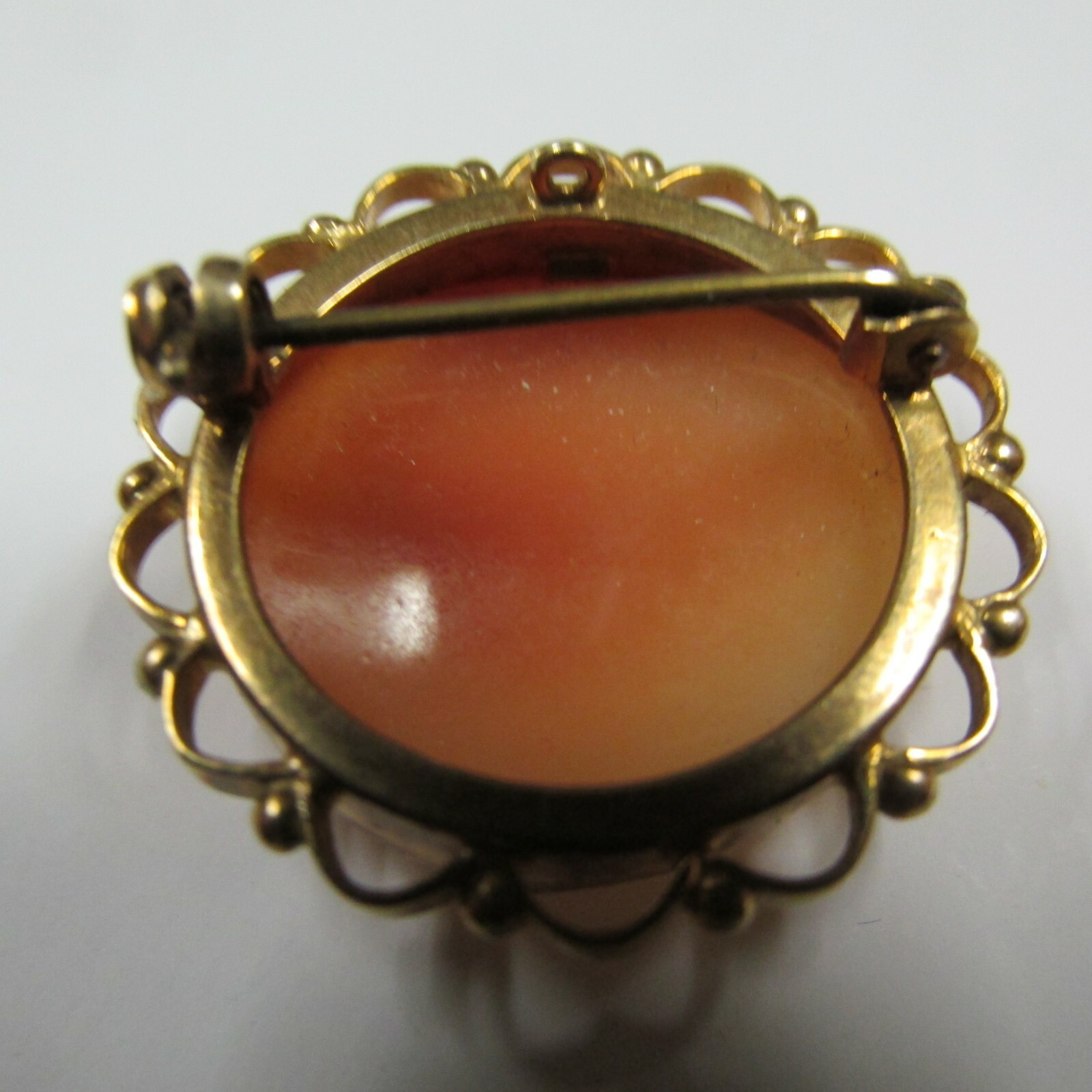 9ct CAMEO BROACH NECKLACE