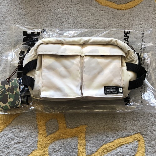 RARE A Bathing Ape BAPE X Porter WHITE Camo waist bag BRAND RARE A Bathing Ape BAPE X Porter WHITE Camo waist bag BRAND