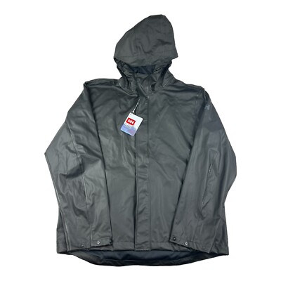 Helly Hansen Moss Rain Coat Men XL Polyurethane Wind Water Proof Hoody Full NWT