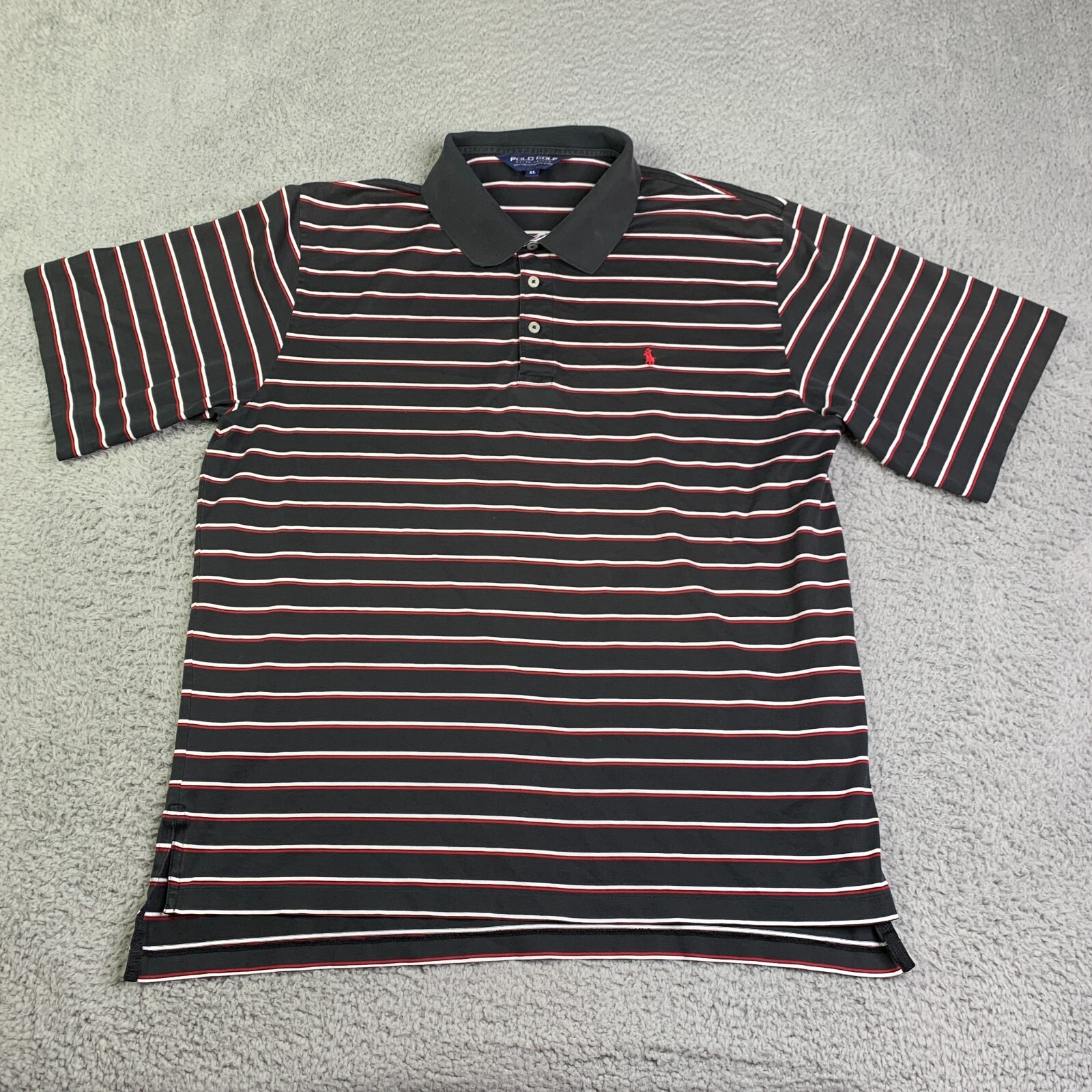 Ralph Lauren Polo Golf Shirt Adult Extra Large Black Red