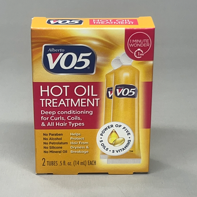 ALBERTO Vo5 Hot Oil Treatment 2-PACK! (2 tubes/box = 4 total tubes) 0.5 fl oz (N
