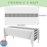 Teenyyou 6 Pcs Train Party Decorations Railroad Track Tablecloths Express Train Birthday Party Supplies 54 x 108 Inch Plastic Table Covers for Christmas Halloween Railroad Track Western (White)