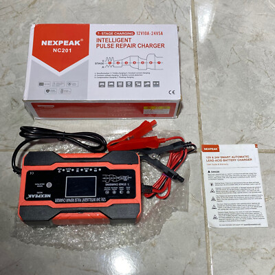 Nexpeak NC201 Intelligent Pulse Repair Charger 12V/24V - FAST SHIPPING  