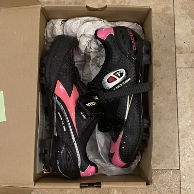 DIADORA X-Trail 2 Cycling MTB Shoes Mountain Bike Ladies EU38 US8 Black Pink New