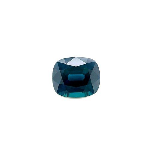 1.10ct Teal Blue Sapphire UNTREATED GRA Certified Cushion Cut No Heat 6.4x5.4mm