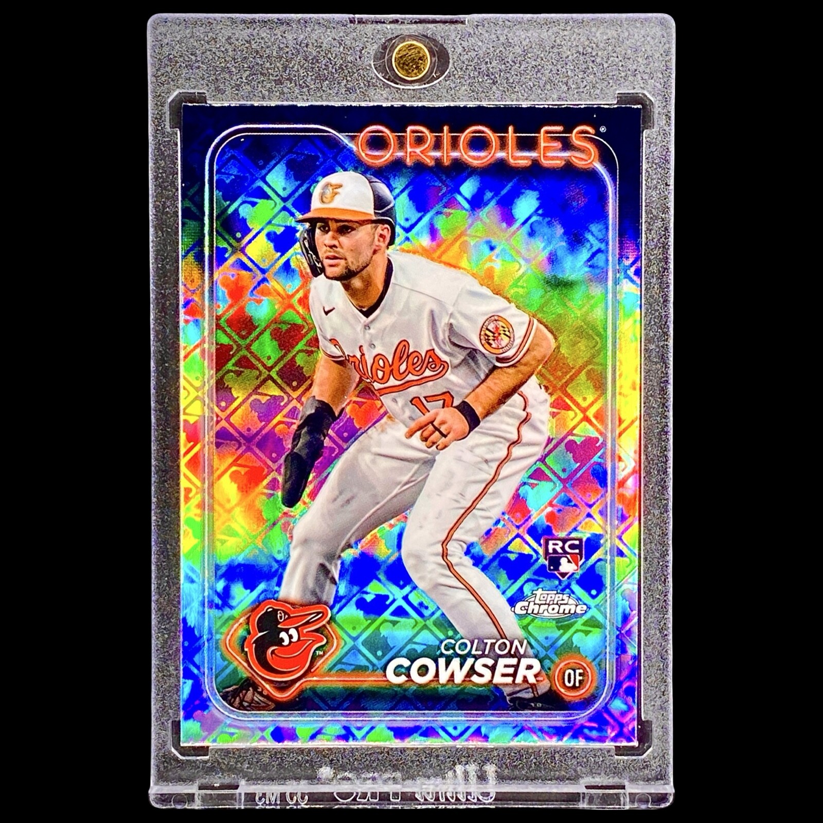 Colton Cowser RARE Logo Refractor Rookie RC Orioles Chrome SP w/Holder 🔥