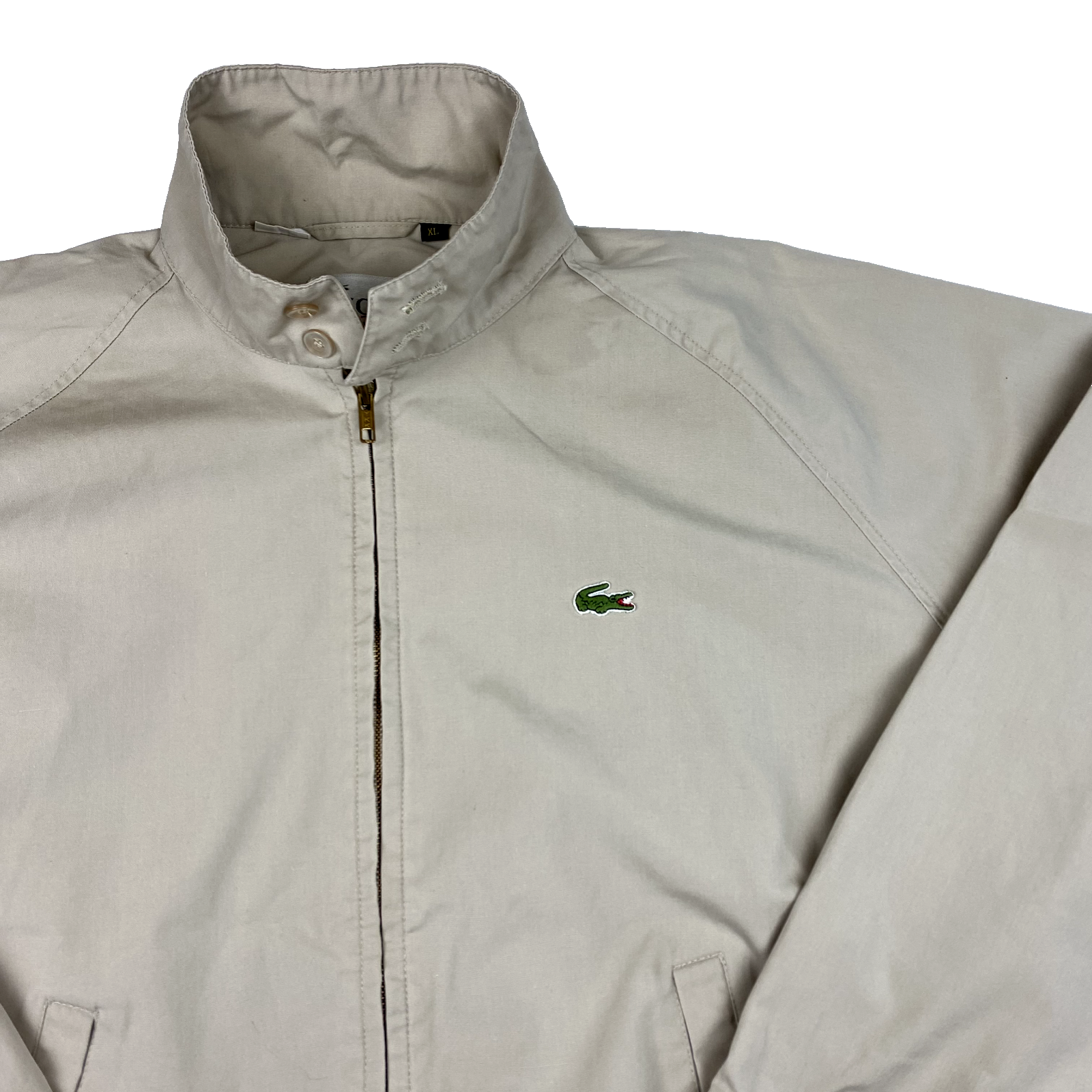 90s Lacoste ハリントンジャケット　XL Lacoste Vintage Harrington Jacket Mens XL Khaki Lightweight