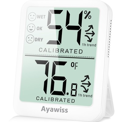 Ayawiss Room Thermometer, Indoor Thermometer Hygrometer, Small Humidity Meter...