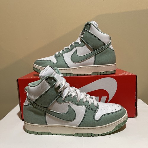 Nike Dunk High 1985 Enamel Green Denim DV1143-300 Women's Sz