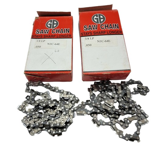 GB Saw Chain New Open Box Lot of 2 Size 3/8LP Nic 64E .050