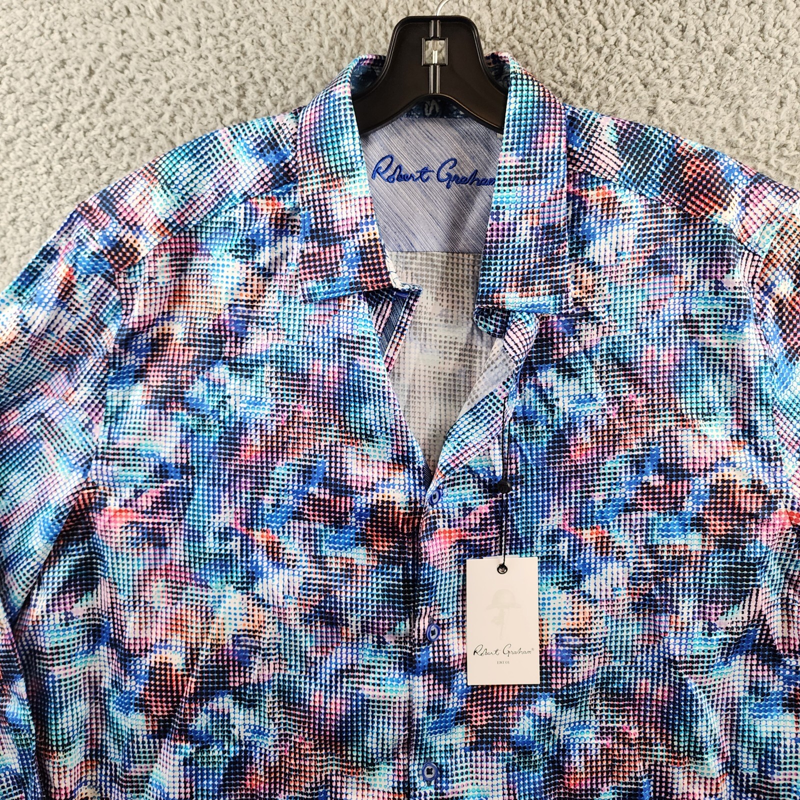 Robert Graham Outer Banks Classic Fit Button Up Shirt Men's XL Multi Printed L/S - Picture 3 of 14