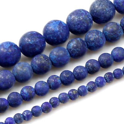 Wholesale Matte Gemstone Round Beads Frosted 4mm 6mm 8mm 10mm 12mm 15'' Bulk lot
