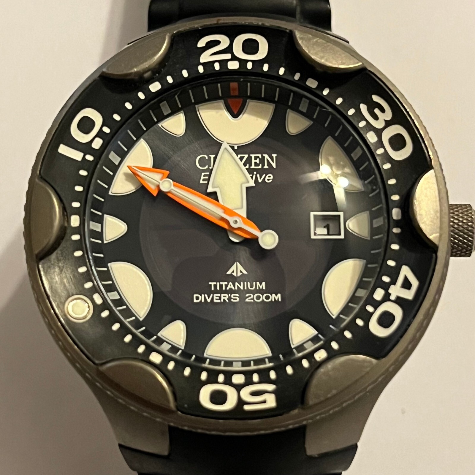 時計 CITIZEN eco drive air diver's 200m Vintage 1990s [Exc+5] Citizen Air Diver 200m 4767-472128